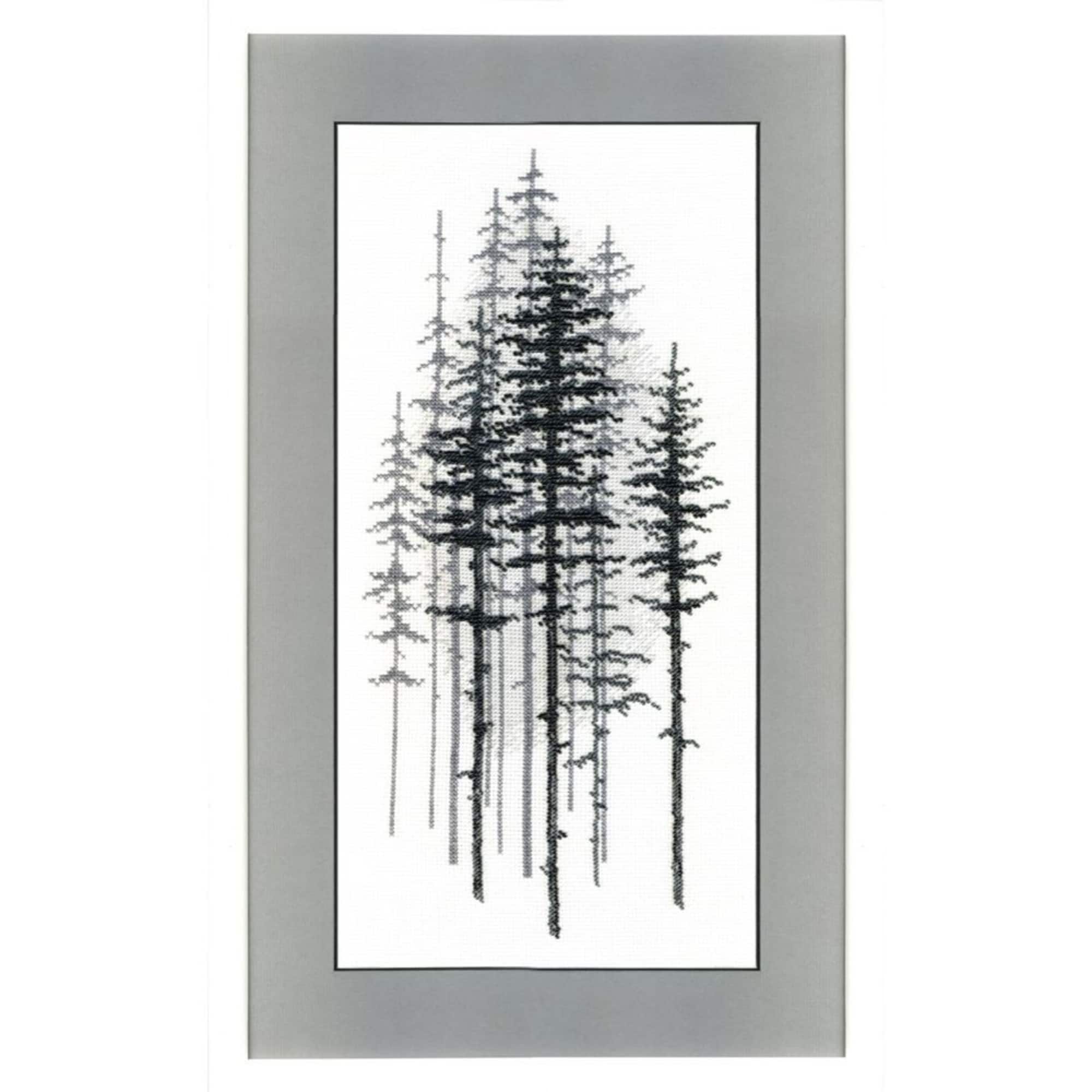 Crystal Art Foggy Forest Mixed Technique Stitch Kit